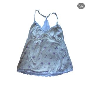 Laura Ashley White Floral Lace Top